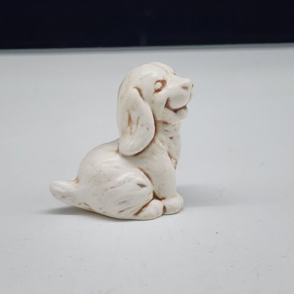 Vintage Ceramic Puppy Figurine Adorable Handcrafted Smiling Dog Statue Signed - Picture 4 of 8